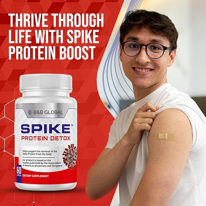 Spike Protein Detox | Nattokinase 3000Fu, Bromelain 500mg, Curcumin 1000mg | 60 Capsules - 30-Day Supply | Promotes Natural Balance | Spike Support Formula | Unflavored