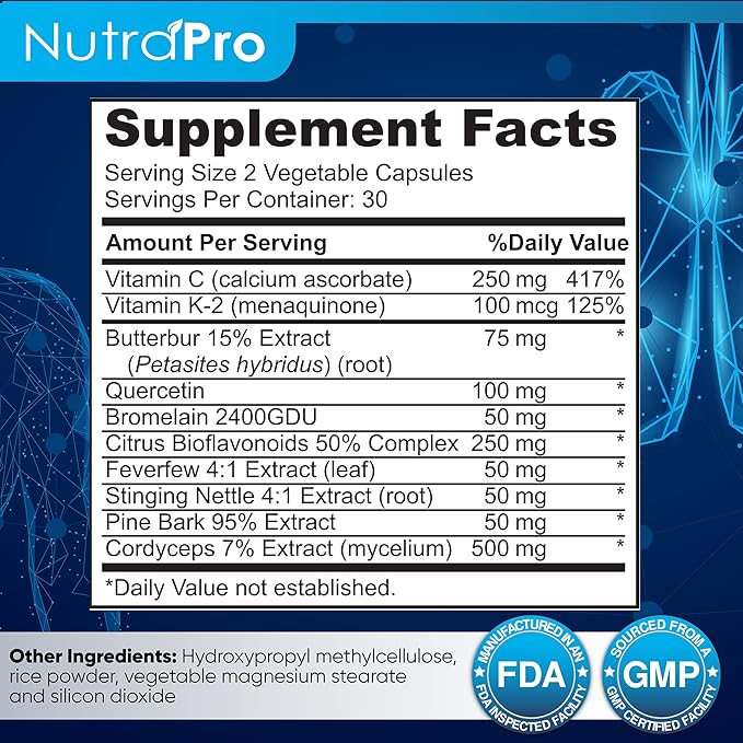 White Lung by NutraPro - Lung Cleanse And Detox.Support Lung Health. Supports Respiratory Health. 60 Capsule - Made in GMP Certified Facility.