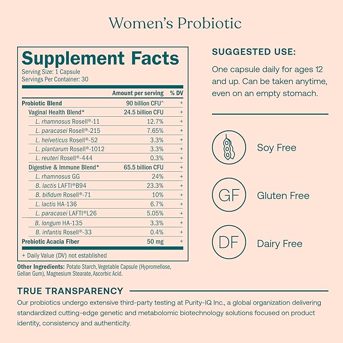 True Grace One Daily Women’s Multivitamin 40+ (30 Vegan Tablets), Omega-3 Fish Oil (60 Softgels) & One Daily Women’s Probiotic (30 Vegetarian Capsules) - 30-Day Supply of Each
