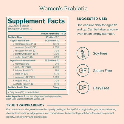 True Grace One Daily Women’s Multivitamin 40+ (30 Vegan Tablets), Omega-3 Fish Oil (60 Softgels) & One Daily Women’s Probiotic (30 Vegetarian Capsules) - 30-Day Supply of Each