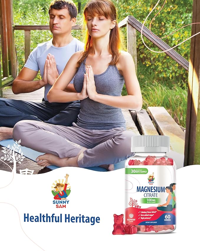 Magnesium Gummies for Kids & Adults - 200mg - Calm Magnesium Chews - Magnesium Citrate Chewable Supplement for Mood & Muscle Support