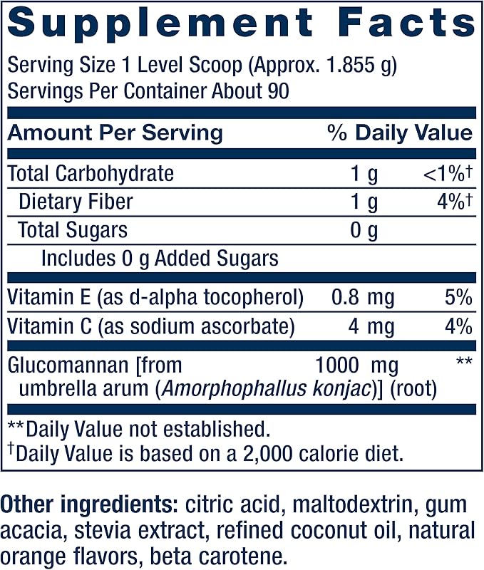 Life Extension Easy Fiber - Glucomannan Fiber, Regularity, Digestion, Heart Health, No Artificial Sweeteners, Vegetarian, Non-GMO, Gluten Free, Sugar Free, Net Wt. 167 G (0.368 Lb. Or 5.89 Oz)