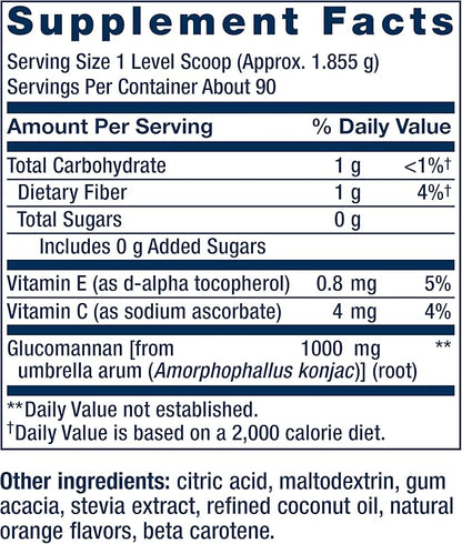 Life Extension Easy Fiber - Glucomannan Fiber, Regularity, Digestion, Heart Health, No Artificial Sweeteners, Vegetarian, Non-GMO, Gluten Free, Sugar Free, Net Wt. 167 G (0.368 Lb. Or 5.89 Oz)