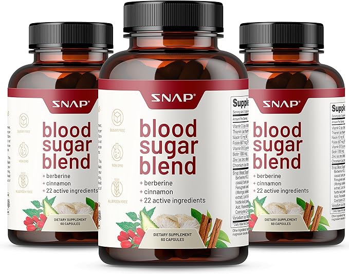 Snap Supplements Blood Sugar Blend - Support Healthy Blood Sugar, 180 Count