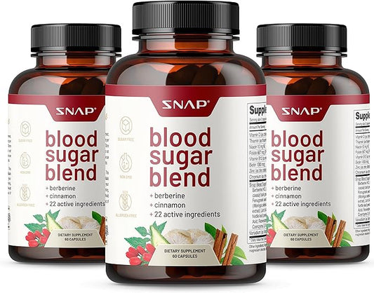Snap Supplements Blood Sugar Blend - Support Healthy Blood Sugar, 180 Count