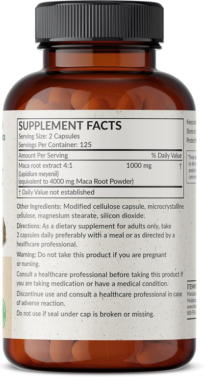 Futurebiotics Maca Root Extra Strength 4000 MG Supports Energy, Stamina & Reproductive Health, Non-GMO, 250 Vegetarian Capsules