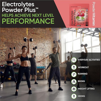 Electrolytes Powder Plus (50 Servings) Guava Kiwi Electrolyte Powder Zero Calorie Keto, 0 Sugar, No Maltodextrin,1000mg Potassium,120mg Calcium,120mg Magnesium, Hydration Powde