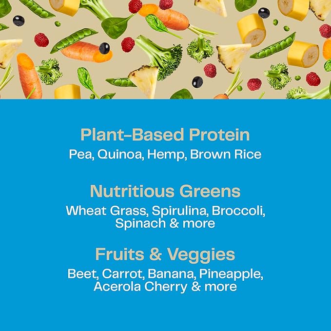 Amazing Grass Organic Plant Protein Blend: Vegan Protein Powder, New Protein Superfood Formula, All-In-One Nutrition Shake with Beet Root, Pure Vanilla, 20 Servings