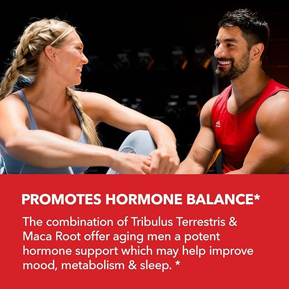Tribulus Terrestris for Men (95% Saponins) with Maca Root - 1,000 mg Tribulus Terrestris Extract and Maca Root Capsules for Men - Male Performance Support - 90 Tribulus Extract and Maca Capsules