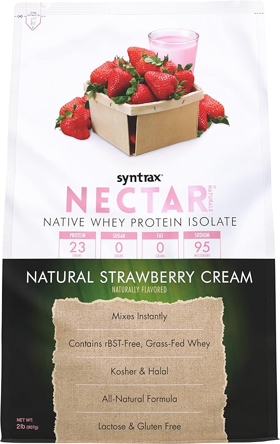 Syntrax Nutrition Nectar Naturals, All Natural Whey Protein Isolate, Smooth & Creamy, Natural Vanilla, 2 lbs.