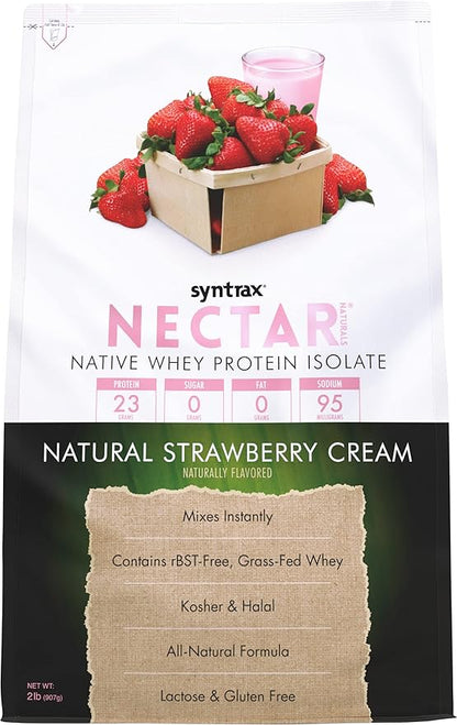 Syntrax Nutrition Nectar Naturals, All Natural Whey Protein Isolate, Smooth & Creamy, Natural Vanilla, 2 lbs.