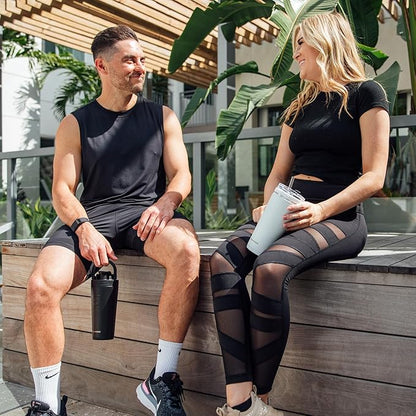 Ice Shaker Insulated Stainless Steel Shaker Bottle | 26oz, Gold | Cold for 30+ Hours | Insulated Cup with Twist-on Agitator | Odor-Free Shaker Cup for Protein Shakes, Water, Smoothies, Cocktails