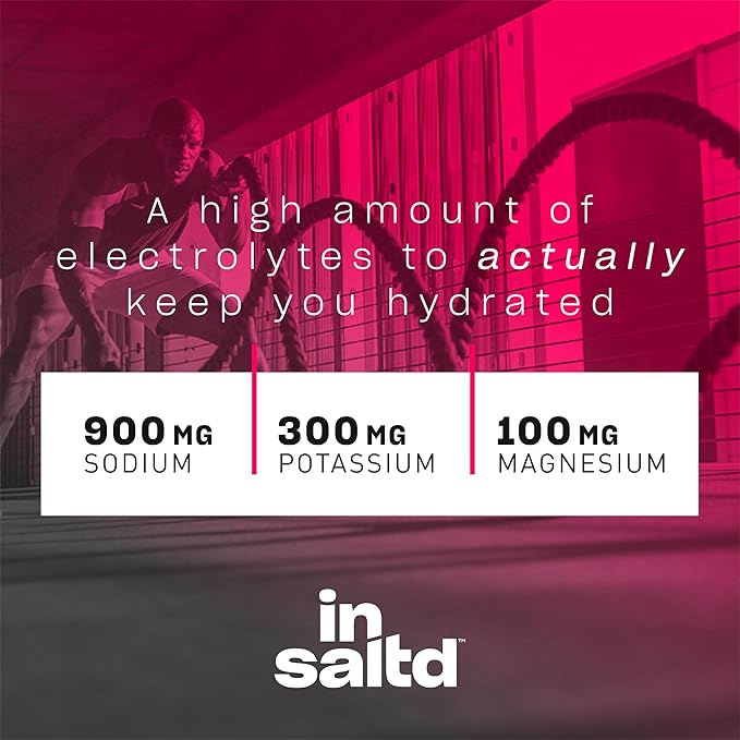 INSALTD™ Sugar Free Electrolytes Powder Packets with No Stevia Aftertaste | High-Potency Hydration Packets | Keto Electrolyte Drinks | Intermittent Fasting Drink Mix | 28 Pack (Mango Passionfruit)