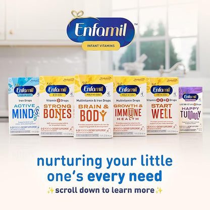 Enfamil Fer-In-Sol Iron Supplement Drops for Infants & Toddlers, Supports Brain Development, 50 mL Dropper Bottle, Pack of 3
