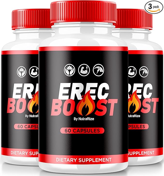 (3 Pack) ErecBoost, ErecBoost Pills, Official ErecBoost Original Capsules for Energy & Overall Health, ErecBoost Pastillas, ErecBoost En Capsulas (180 Capsules)