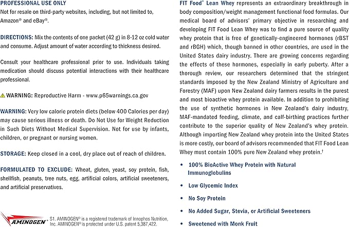 XYMOGEN FIT Food Lean Whey No Added Sugar, No Stevia - BioActive Whey Protein Powder with Natural Immunoglobulins - Supports Healthy Body Composition, Immune Health, Workouts - Chocolate (10 Packets)