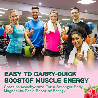 Creatine Monohydrate Gummies for Men & Women-5g of Creatine Monohydrate per Serving - Sugar Free,Vegan, Raspberry Flavor, 120 Count