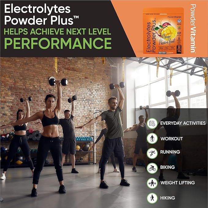 Electrolytes Powder Plus (50 Servings) Mango Passionfruit Electrolyte Powder Zero Calorie Keto, 0 Sugar, No Maltodextrin,1000mg Potassium,120mg Calcium,120mg Magnesium, Hydration Powder
