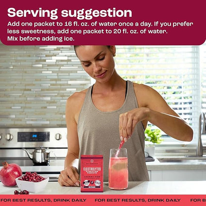 KEY NUTRIENTS Multivitamin Electrolytes Powder Packets - Sweet Cherry-Pom 40 Pack Hydration Packets - Travel Hydration Powder - No Sugar, No Calories, Gluten Free - Made in USA