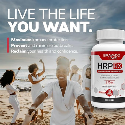 Advanced Lysine Immune Support 975 mg - Maximum Immune Support Supplement - Super Lysine Outbreak Support Pills for Adults - with Zinc, Vitamin C - 120 ct