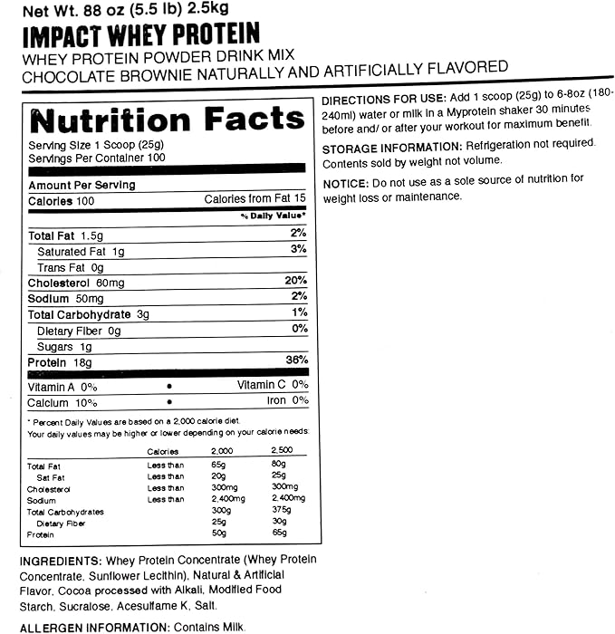 Myprotein Impact Weight Gainer Blend, 5.5 Lb (24 Servings) Chocolate Smooth, 30g Protein & 380 Calories per Serving, Protein Shake for Weight Gain