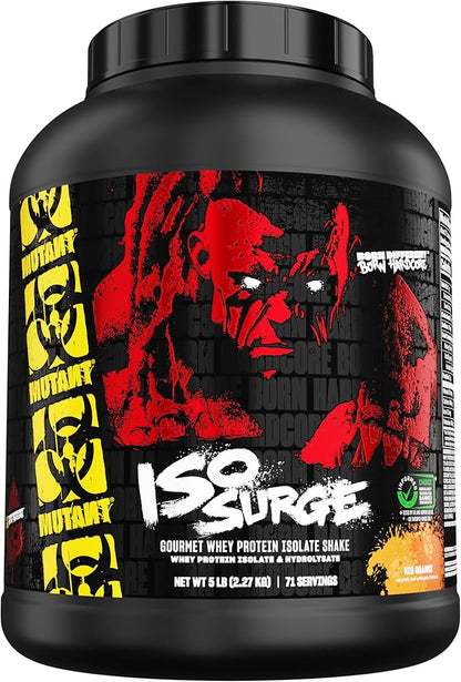 Mutant ISO Surge Whey Protein Isolate Powder Acts Fast to Help Recover, Build Muscle, Bulk and Strength (5 Pound, Big Orange Creamsicle)