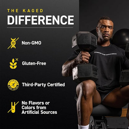 Kaged Protein Powder Elite: 100% Isolate Blend Whey, Casein, and Milk Protein Blend for Recovery and Muscle Building | Chocolate | 2lbs