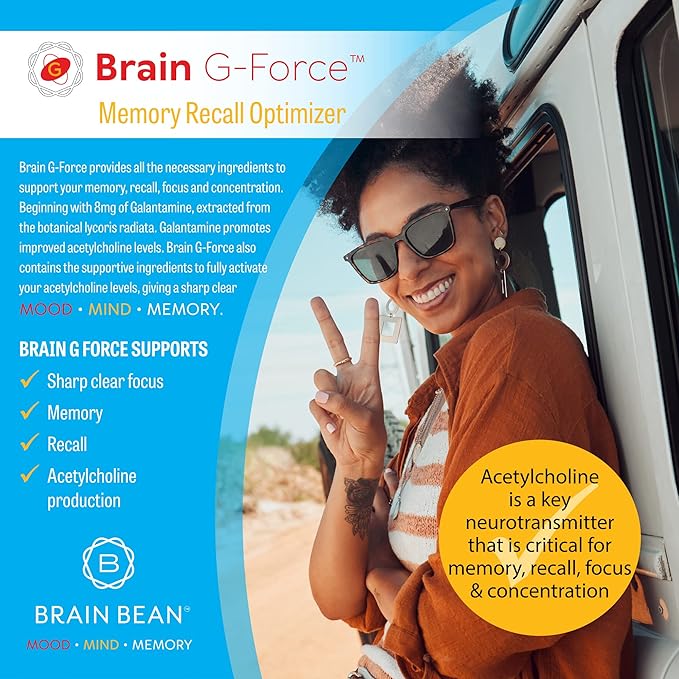 Brain G-Force | for Optimal Brain Function | with Galantamine, R-Lipoic Acid, A-GPC, and Benfotiamine | 45 Servings