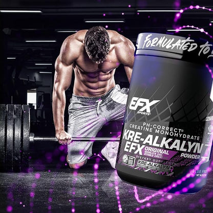 EFX Sports Kre-Alkalyn EFX Powder | pH Correct Creatine Monohydrate Powder Supplement | Strength, Muscle Growth & Performance | 200 Servings (Blue Frost)