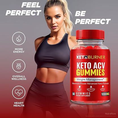 Keto Burner ACV Gummies, Keto Burner Keto ACV for Weight Loss, All Natural Keto Plus Apple Cider Vinegar Gummy, Advanced Keto+ACV, Official KetoBurner Brand Reviews (60 Gummies)