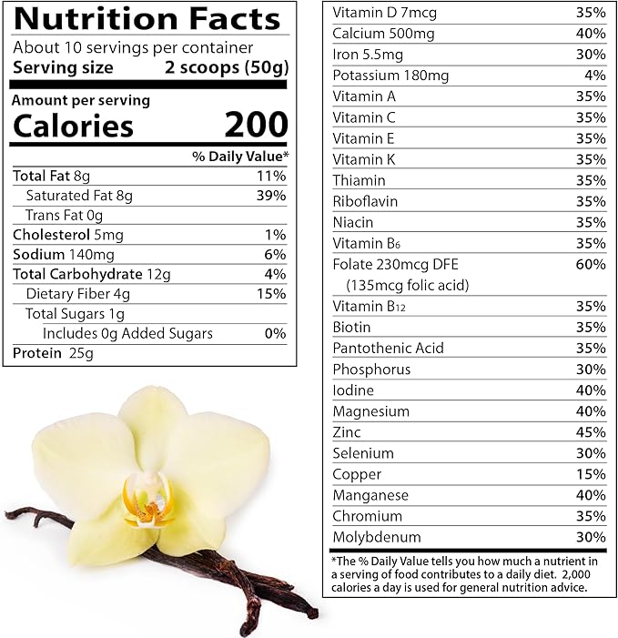 NaturalSlim Metabolic Whey Protein Powder Vanilla – Low Carb, Meal Replacement Shake w/Vitamins, Minerals & Amino Acid L-Glutamine | Great Taste and Very Filling Protein Shake, 10 Servings, 17.6oz