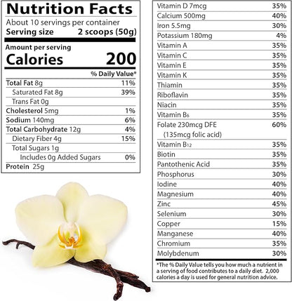 NaturalSlim Metabolic Whey Protein Powder Vanilla – Low Carb, Meal Replacement Shake w/Vitamins, Minerals & Amino Acid L-Glutamine | Great Taste and Very Filling Protein Shake, 10 Servings, 17.6oz