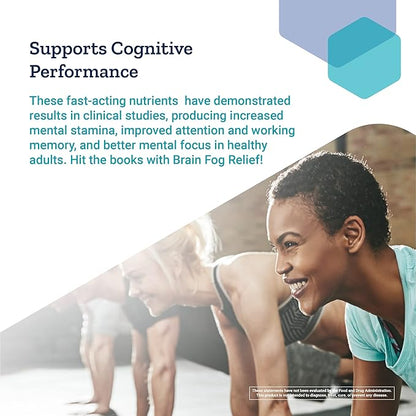 Life Extension Brain Fog Relief Caffeine-Free, Fast-Acting Nootropic Formula Helps Clear Your Mind – Gluten-Free, Non-GMO - 30 Softgels