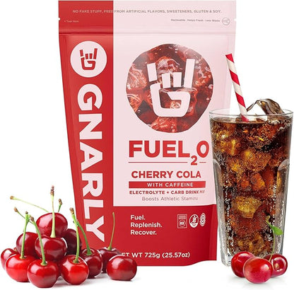 Gnarly Nutrition Fuel20 Electrolyte Powder - Fuel 2O Endurance Nutrition, NSF Content Certified, Electrolyte Solution, Fuel, Replenishment, and Recovery - Cherry Cola, 25.57Oz