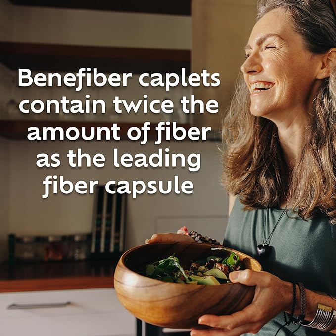 Benefiber Prebiotic Fiber Supplement Caplets, 84 Count