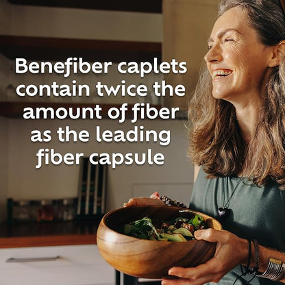 Benefiber Prebiotic Fiber Supplement Caplets, 84 Count