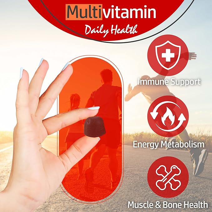 Multivitamin Gummies Daily Adult Gummy Vitamins for Men & Women - 90 Gummies - Nutritional Support with 13 Essential Vitamins and Minerals Made in USA