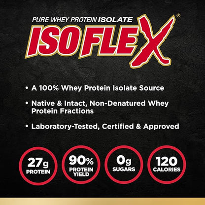 ALLMAX Nutrition - ISOFLEX Whey Protein Powder, Whey Protein Isolate, 27g Protein, Chocolate Peanut Butter, 5 Pound