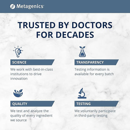 Metagenics Multigenics Intensive Care Without Iron - Multivitamin - Dietary Supplements for Everyday - with Quercetin, Beta-Carotene, Ascorbic Acid & More - Non-GMO - Gluten-Free - 180 Tablets