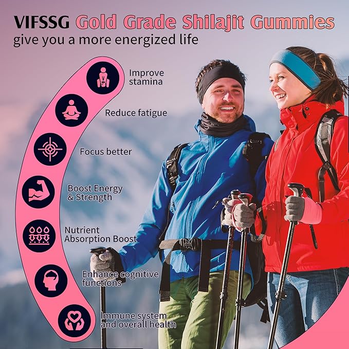 Shilajit Gummies, 3000 Mg Shilajit Pure Himalayan Organic with Ashwagandha, Turmeric Sugar-Free Gummies for Men and Women, Shilajit Supplement, Non-GMO Nature Shilajit for Energy, 60 Gummies