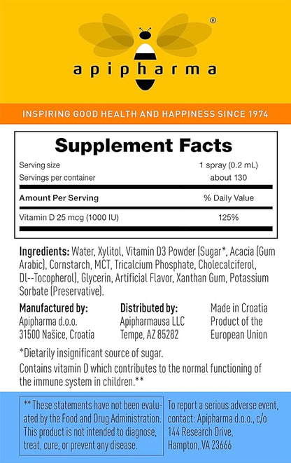 Children's Vitamin D3 Supplement Spray - Easy to Use D3 Spray for Kids - Natural Multivitamin Spray with Immune Support, Pharmacist Developed (130 Sprays)