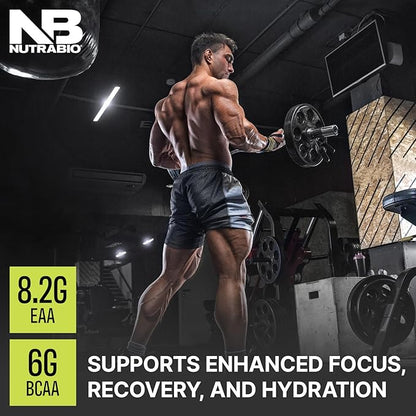 NutraBio Alpha EAA Hydration and Recovery Supplement - Full Spectrum EAA BCAA Matrix with Electrolytes, Nootropics, Coconut Water - Recovery, Energy, Focus, & Hydration Supplement (Cherry Lime Slush)