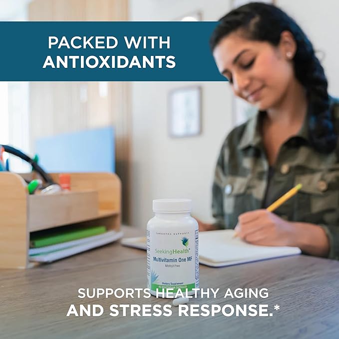 Seeking Health Multivitamin One MF - MTHFR Support Supplement with Folinic Acid & Vitamin B12 - Easy-to-Digest - Methyl-Free Vegetarian Capsule - 45 Veggie Capsules