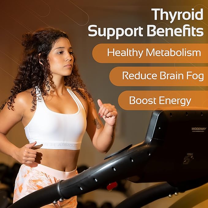 Thyroid Support Complex Supplement - Thyroid Support for Women and Men - Boost Energy, Focus, Metabolism - Iodine Supplements for Thyroid + B12, Selenium, Zinc, Copper, Ashwagandha, L-Tyrosine & More