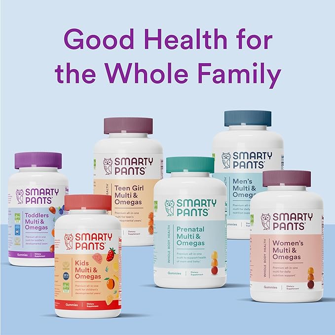 SmartyPants Kids Probiotic Immunity Gummies: Prebiotics & Probiotics for Digestive Health and Immune Support Supplement, Gluten Free, Vegan, Grape Flavor, 60 Count (30 Day Supply)