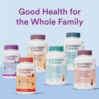 SmartyPants Kids Probiotic Immunity Gummies: Prebiotics & Probiotics for Digestive Health and Immune Support Supplement, Gluten Free, Vegan, Grape Flavor, 60 Count (30 Day Supply)