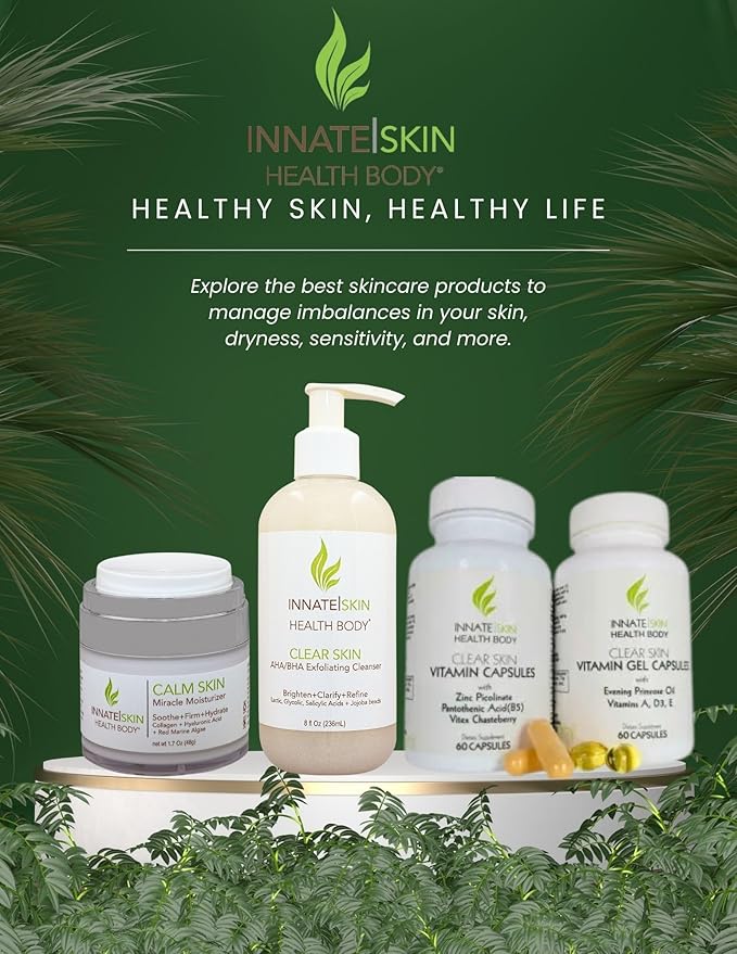 Clear Skin Acne Gummies - Complexion Supplement, Pantothenic Acid & Antioxidants, Vitamins 60 Count