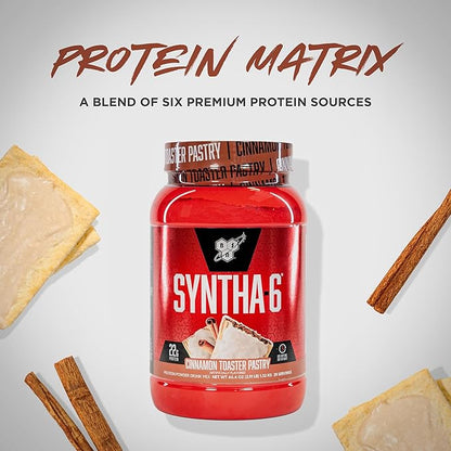 BSN SYNTHA-6 Whey Protein Powder with Micellar Casein, Milk Isolate, Cinnamon Toaster Pastry, 28 Servings (Packaging May Vary)