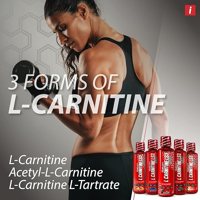 iSatori L-Carnitine LS3 1500, Liquid L-Carnitine with Acetyl L-Carnitine, L-Carnitine L-Tartrate, Stimulant Free Pre Workout, No Calories, Sugar, Gluten, Keto-Friendly, Blue Raspberry (32 Servings)