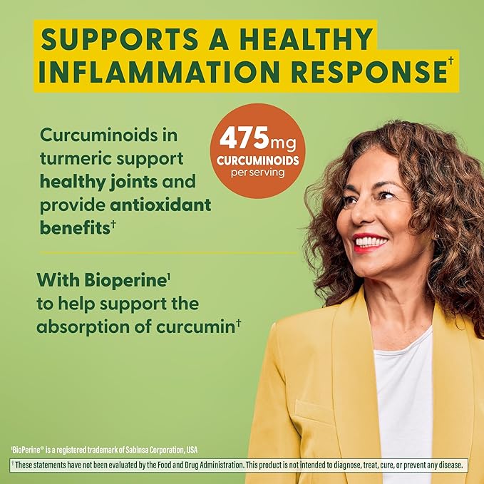 MegaFood Turmeric Curcumin Extra Strength - Whole Body - Turmeric Curcumin with Black Pepper - 475mg Curcuminoids - Holy Basil, Tart Cherry - Made Without 9 Food Allergens - 120 Tabs (60 Servings)